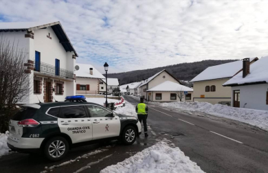 La alerta por nieve afecta al centro y al norte de la Comunidad foral