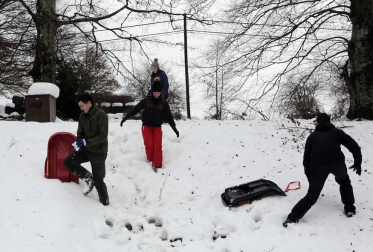 La alerta por nieve afecta al centro y al norte de la Comunidad foral