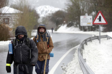 La alerta por nieve afecta al centro y al norte de la Comunidad foral