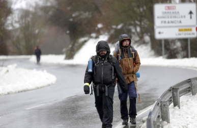 La alerta por nieve afecta al centro y al norte de la Comunidad foral