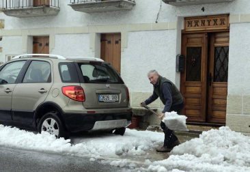 La alerta por nieve afecta al centro y al norte de la Comunidad foral