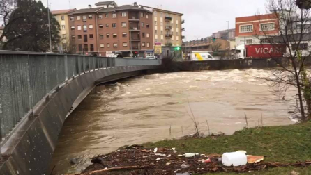 El río a su paso por Villava