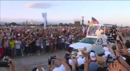 Baño de masas del Papa Francisco en Panamá
