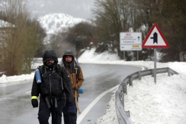 La alerta por nieve afecta al centro y al norte de la Comunidad foral