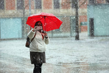 Fotografías del temporal de nieve y lluvia en Navarra, que está provocando dificultades para circular en distintos puntos de la red viaria.