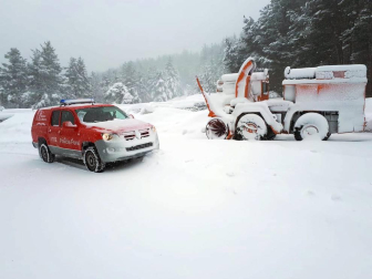 Fotografías del temporal de nieve y lluvia en Navarra, que está provocando dificultades para circular en distintos puntos de la red viaria.