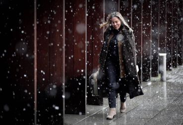 Fotografías del temporal de nieve y lluvia en Navarra, que está provocando dificultades para circular en distintos puntos de la red viaria.