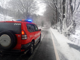 Fotografías del temporal de nieve y lluvia en Navarra, que está provocando dificultades para circular en distintos puntos de la red viaria.