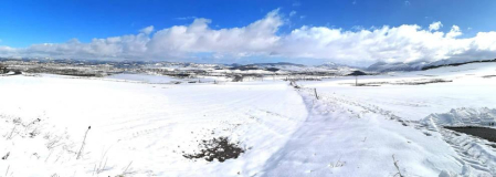 La borrasca 'Helena' cubre de nieve Pamplona y buena parte de Navarra