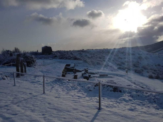 La borrasca 'Helena' cubre de nieve Pamplona y buena parte de Navarra