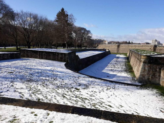 La borrasca 'Helena' cubre de nieve Pamplona y buena parte de Navarra
