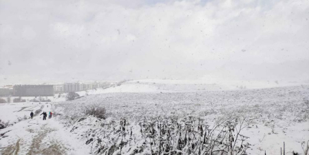 La borrasca 'Helena' cubre de nieve Pamplona y buena parte de Navarra