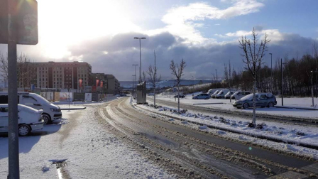 La borrasca 'Helena' cubre de nieve Pamplona y buena parte de Navarra