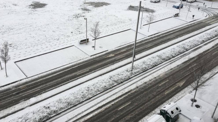 La borrasca 'Helena' cubre de nieve Pamplona y buena parte de Navarra