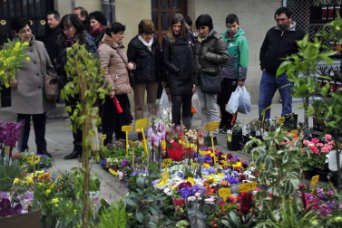Tafalla celebró este domingo el último día de sus ferias con multitud de vecinos y visitantes que se acercaron a la plaza del Ayuntamiento donde se congregaron un total de treinta puestos artesanales y a la tradicional Rifa del Cuto.