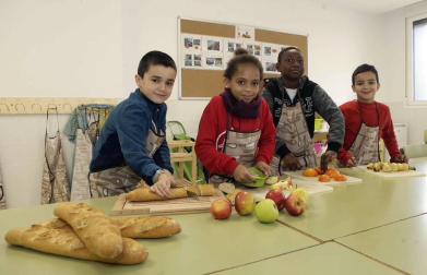Alumnado del CP Buztintxuri durante una jornada escolar.