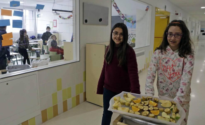 Alumnado del CP Buztintxuri durante una jornada escolar.