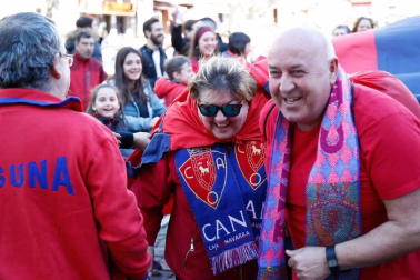 Imágenes de los aficionados rojillos en Soria, antes del partido contra el Numancia.