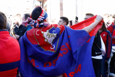 Imágenes de los aficionados rojillos en Soria, antes del partido contra el Numancia.