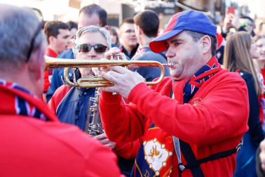 Imágenes de los aficionados rojillos en Soria, antes del partido contra el Numancia.