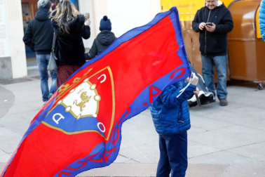 Imágenes de los aficionados rojillos en Soria, antes del partido contra el Numancia.