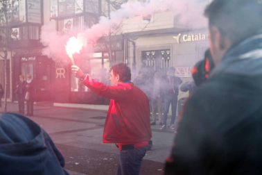 Imágenes de los aficionados rojillos en Soria, antes del partido contra el Numancia.