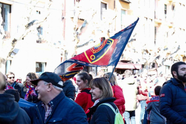 Imágenes de los aficionados rojillos en Soria, antes del partido contra el Numancia.
