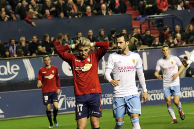 Imágenes del partido Osasuna-Zaragoza disputado en El Sadar.