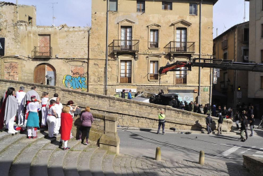 Tafalla se convierte en un plató de cine con rodaje de 'Line Walker'