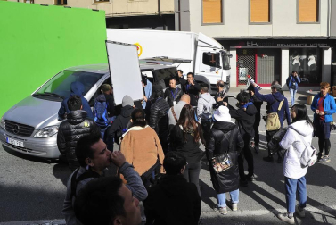 Tafalla se convierte en un plató de cine con rodaje de 'Line Walker'