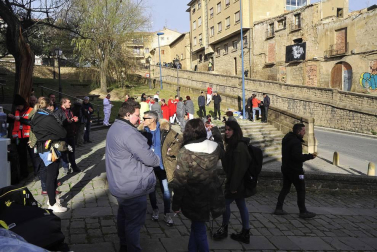 Tafalla se convierte en un plató de cine con rodaje de 'Line Walker'