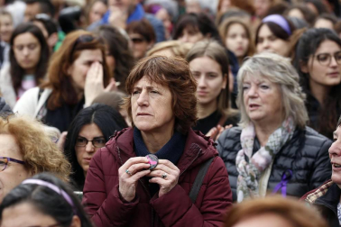 Concentración en la plaza del Castillo de Pamplona por el Día de la Mujer