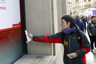 Concentración en la plaza del Castillo de Pamplona por el Día de la Mujer