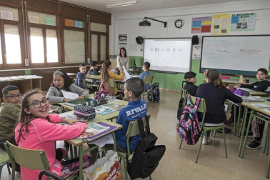 Alumnado del colegio Virgen de la Cerca de Andosilla.