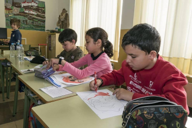 Alumnado del colegio Virgen de la Cerca de Andosilla.