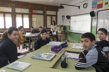 Alumnado del colegio Virgen de la Cerca de Andosilla.