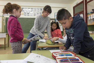 Alumnado del colegio Virgen de la Cerca de Andosilla.