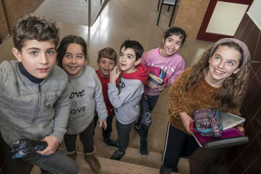 Alumnado del colegio Virgen de la Cerca de Andosilla.