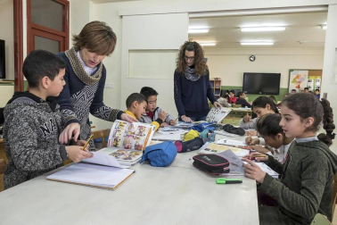 Alumnado del colegio Virgen de la Cerca de Andosilla.