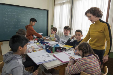 Alumnado del colegio Virgen de la Cerca de Andosilla.