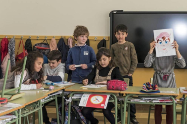 Alumnado del colegio Virgen de la Cerca de Andosilla.