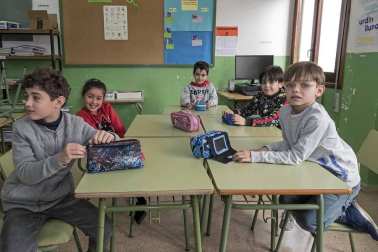 Alumnado del colegio Virgen de la Cerca de Andosilla.