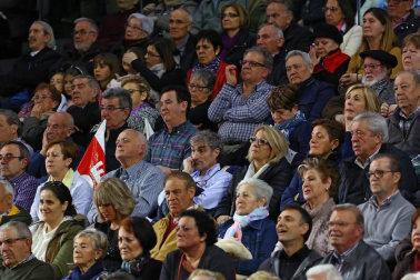 El presidente del Gobierno y candidato del PSOE, Pedro Sánchez , ha participado en un acto político que los socialistas navarros han celebrado esta tarde en el Navarra Arena, en Pamplona
