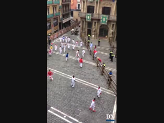 Vídeo del encierro simulado en Pamplona por la película Line Walker II