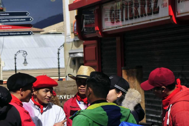 La grabación del filme, que ha arrancado a las 8 horas, ha cortado el tránsito peatonal de varias calles del Casco Viejo hasta las 20 horas