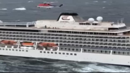 Complicado rescate de los 1.300 pasajeros de un crucero en Noruega