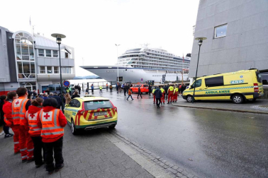 Imágenes de la evacuación del crucero noruego Viking Sky'