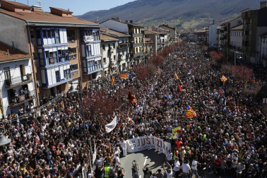 A la convocatoria han acudido miles de personas, entre 35.000 y 50.000 según la delegación del Gobierno y 60.000 según los organizadores