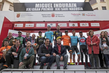El francés Jonathan Hivert, del equipo Direct Energie, ganó el XXI Gran Premio Induráin, disputado en Navarra con un recorrido de 193 kilómetros, con salida y llegada en Estella.