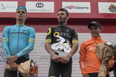 El francés Jonathan Hivert, del equipo Direct Energie, ganó el XXI Gran Premio Induráin, disputado en Navarra con un recorrido de 193 kilómetros, con salida y llegada en Estella.